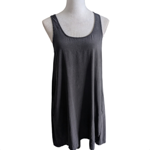 ❌Everlane 100% Silk The Tank Dress with Pockets Charcoal Gray Size Small - Picture 3 of 14